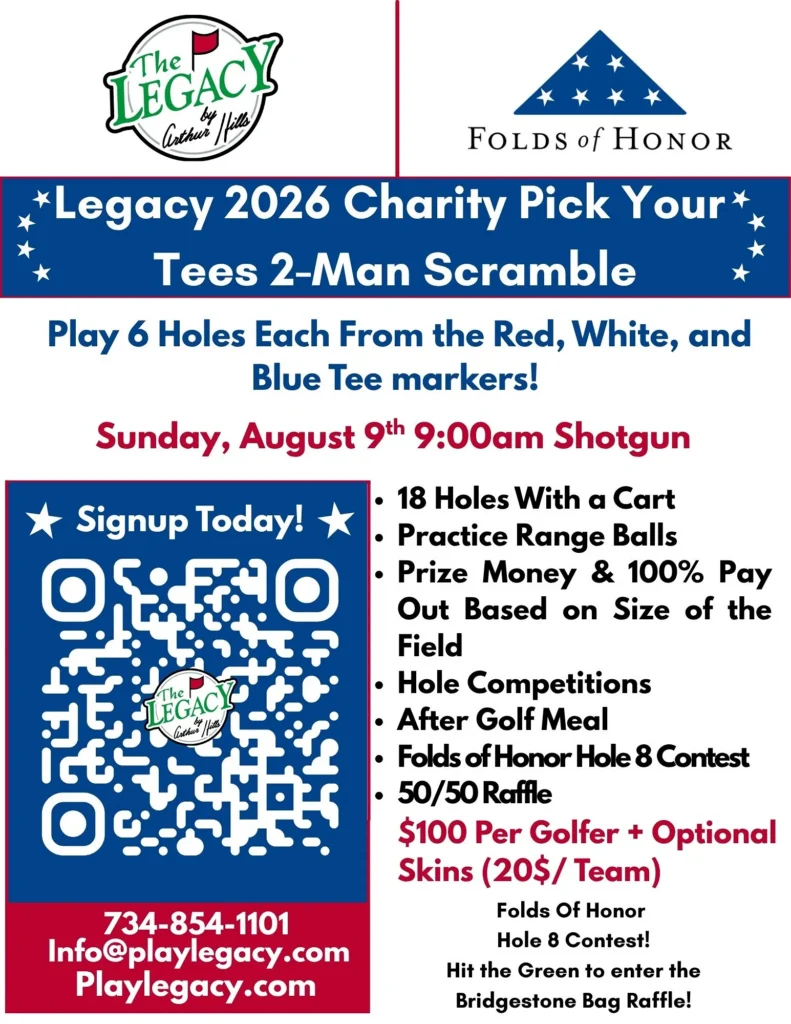Legacy 2026 Pick Your Tees 2 Man Scramble (1) Legacy 2026 Pick Your Tees 2 Man Scramble (1)